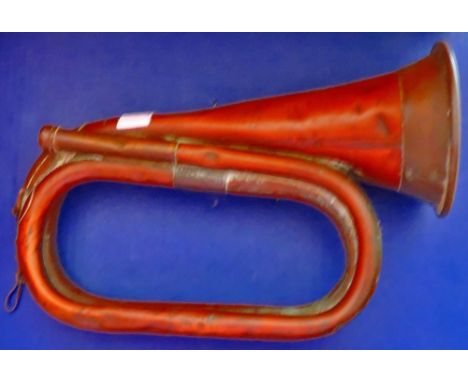 Regimental Bugle - Middlesex Regt. World War I  Inscribed "Presented by Captain P.D.Ionides London 1915-16 MX3 (Hawkes & Son,