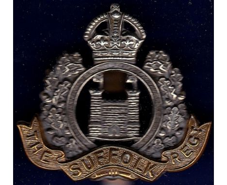 The Suffolk Regiment, WWI made by BP & CO Ltd B'Ham. Private Purchase version as worn by officers. KC