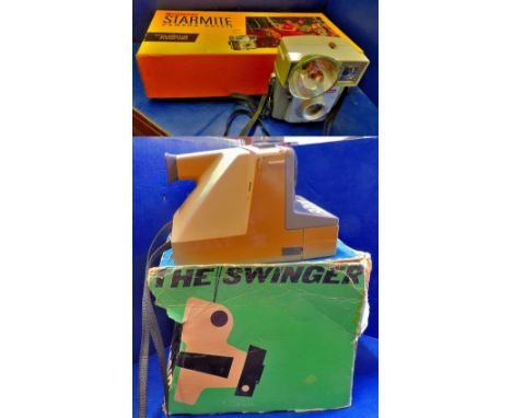  Kodak Brownie Starmite camera outfit in original box, plus two extra Starmite cameras and  Polaroid: The Swinger in original