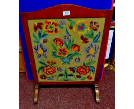 Vintage Tapestry  Fire screen - in good condition.