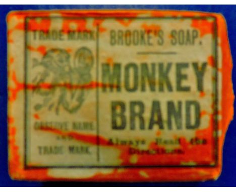 Bar of 'Brookes' Soap Monkey' Brad - 1900's era  All writing on wrapper clear.  Clean item.