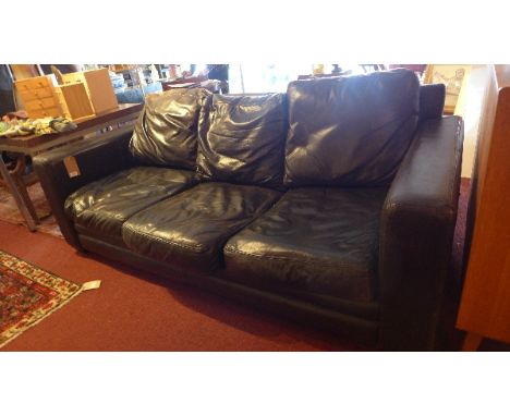 A high quality contemporary leather sofa.