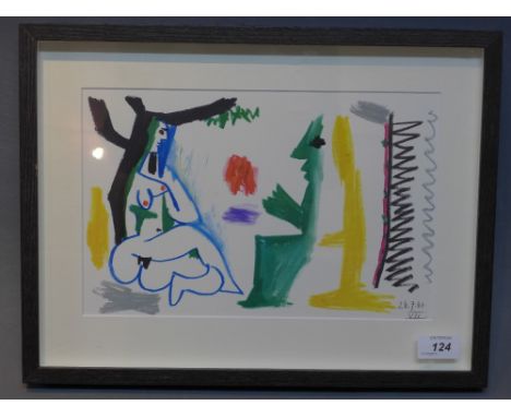Pablo Picasso (after), nudes, 1962, offset lithograph, 20cm x 32cm