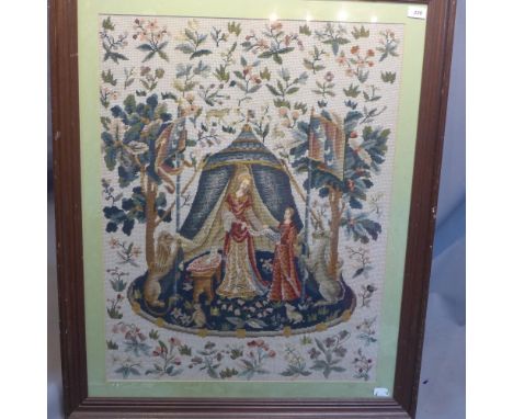 An early 20th Century tapestry. 83x64cm