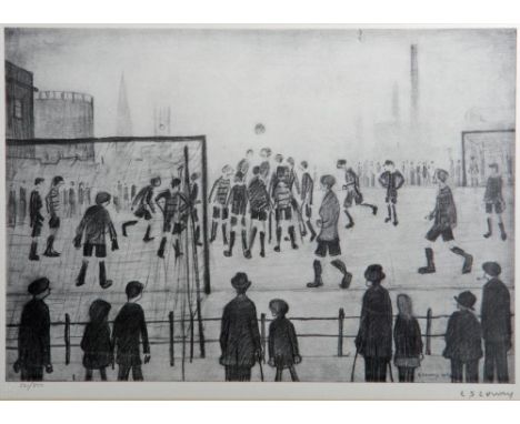 LAURENCE STEPHEN LOWRY (1887-1976), The Football Match, offset lithograph, limited edition 821/850, signed in pencil with bli