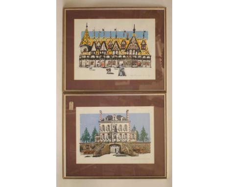 PAUL HOGARTH (1917-2001), Maison Bollinger, lithograph, limited edition 52/250, signed and inscribed in pencil, 18" x 25", to