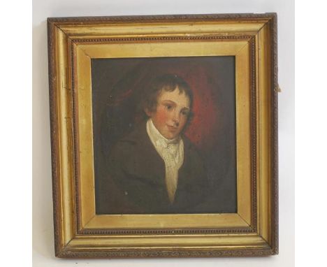 ENGLISH SCHOOL (Early 19th Century), Portrait of James Ward as a Young Man, head and shoulders, unsigned, inscribed on board 