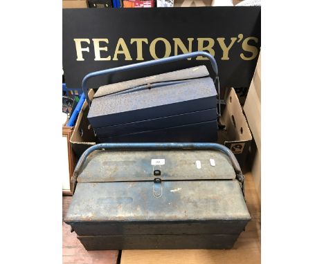 2 METAL TOOL BOXES & TOOLS