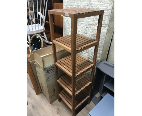 WOODEN 5 SHELF STORAGE UNIT