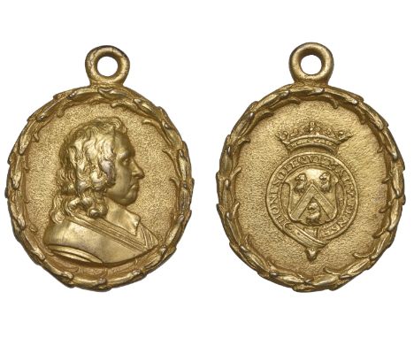 General George Monck, c. 1660, an electrotype copy of an oval cast and chased silver-gilt medal, unsigned (by T. or A. Simon)