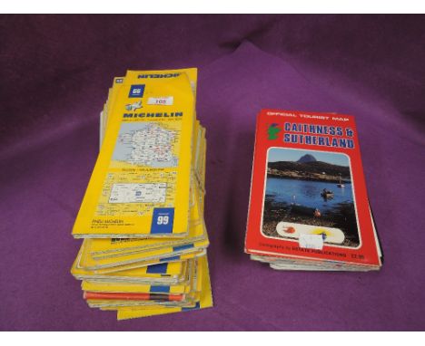 A selection of road maps and ordnance survey maps by Michelin 40 maps approx
