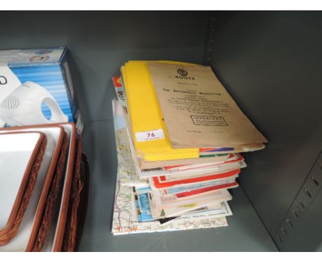 A selection of vintage road maps atlas and ordnance survey AA michelin