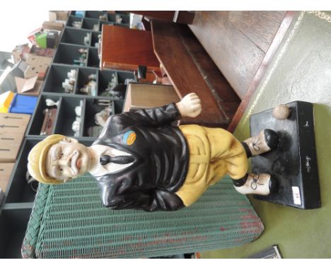 A large vintage ceramic figure of gentleman playing Golf 