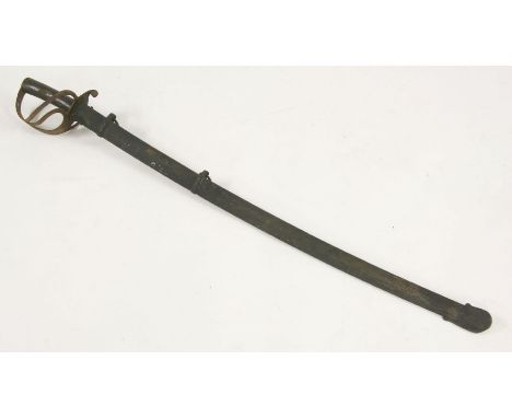 A British cavalry officers sword and scabbard, 106cm
