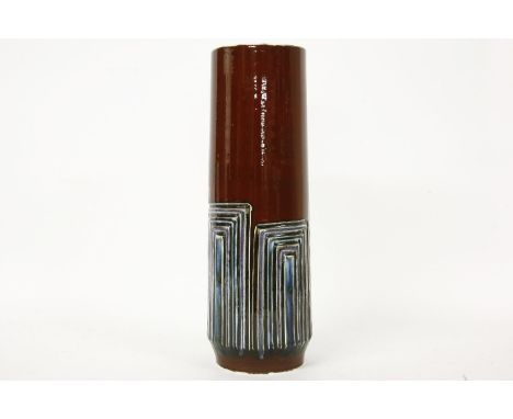 A Poole pottery Delphis vase, shape 85, in geometric design, by Shirley Campbell