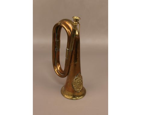 An Argyll &amp; Sutherland Highlanders Military Copper &amp; Brass Bugle.  