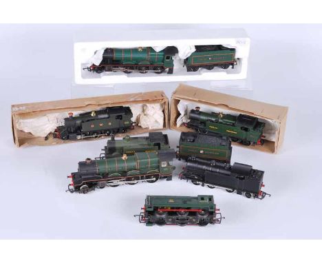 A collection of seven Double O Locomotives, all unboxed Hornby G.W.R 4.6.0 Kneller Hall, Hornby G.W.R 4.6.0 King Henry VIII, 