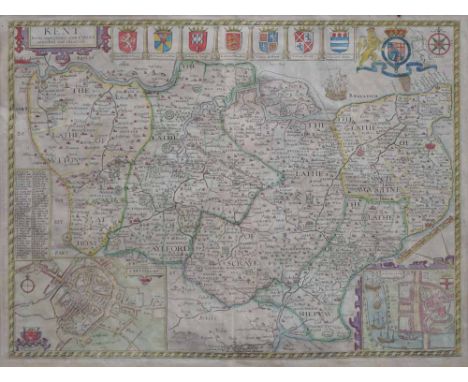 Kent. Speed (John), Kent with her Cities and Earles Described and Observed, performed by John Speede and sold by Thomas Basse