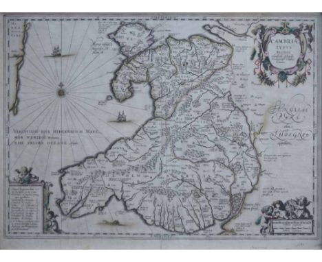 Wales. Mercator (Gerard, Jansson Jan & Lhuyd Humphrey), Cambriae Typus Auctore, Humfredo Lhuydo Denbigiense Cambrobritanno, c