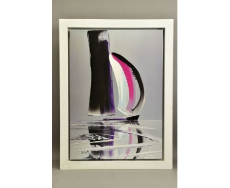 DUNCAN MACGREGOR DMAC (BRITISH 1961) 'CATCHING THE WIND' a limited edition print 39/195, depicting a yacht in full sail, sign