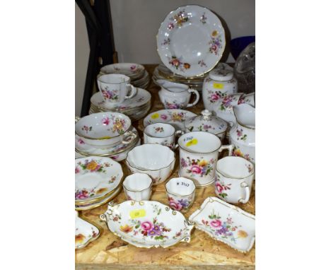 FIFTY TWO PIECES OF ROYAL CROWN DERBY 'DERBY POSIES' DINNER AND GIFTWARES, comprising four dinner plates, four tea plates, th