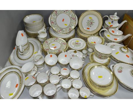 ROYAL DOULTON LICHFIELD DINNER SERVICE, comprising eight teacups and saucers - seconds, eight coffee cans and saucers, four m