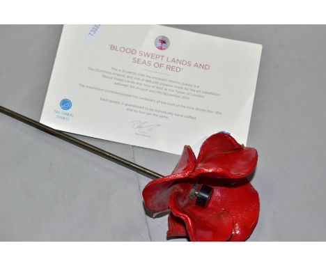 CERAMIC POPPY, ‘Blood Swept Lands and Seas of Red’ the Ceramic Poppy is a Paul Cummins original and one of 888,246 poppies ma