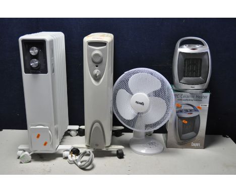 A COLLECTION OF HEATERS to include a Dimplex ECR15 oil free heater/radiator, a Dimplex OFRC15C oil free heater/radiator and a