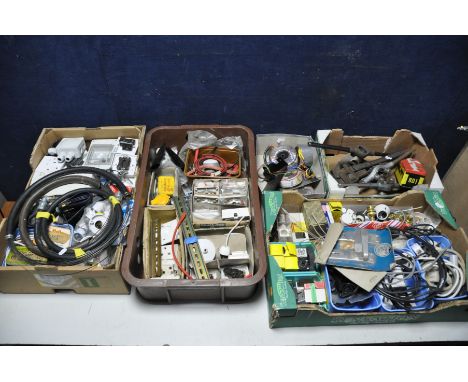 A SELECTION OF VARIOUS ELECTRICAL EQUIPMENT to include several boxes of light fittings and fixtures, a heater (PAT pass and w