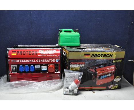 A PROTECH PR7500W silent Generator brand new with box keys and instruction manual never been used (untested, but pull start w