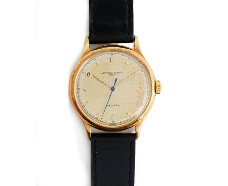 A Vacheron &amp; Constantin Geneve Turler gold circular cased gentleman's wristwatch, the signed dial with gilt Arabic and do