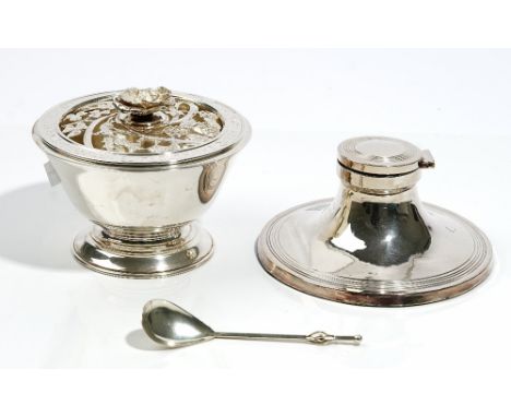 A silver limited edition rose bowl and cover, detailed to the cover 'To Celebrate the 100th Year of Her Majesty Queen Elizabe