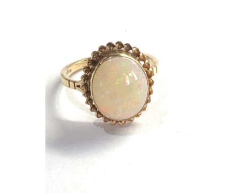 9ct gold opal ring weight 2.3g 