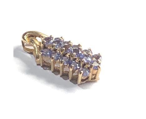 9ct gold topaz pendant weight 1.9g 