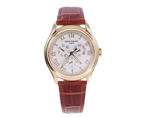 Fine gentlemen's Patek Philippe gold (18ct) Annual Calendar wristwatch, model no. 5035J-001, just overhauled and serviced by 