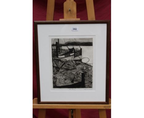 *Charles Bartlett (1921 - 2014), signed limited etching - The Quay, 9/60, in glazed frame, 33cm x 27cm