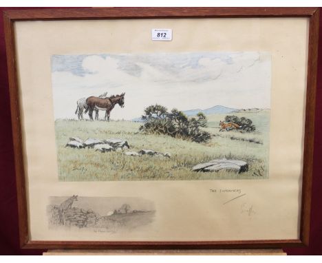 Snaffles (Charles Johnson Payne 1884 - 1967), signed print - The Informers, in glazed oak frame, 45cm x 56cm