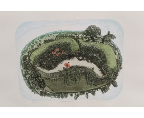 Glynn Thomas (b. 1946), signed limited edition etching - Dedham Vale, 140/150, in glazed frame, 52cm x 64cm