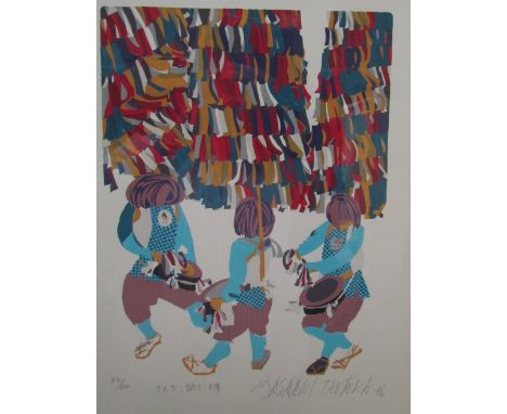 Masaaki TanakaFestival Dancing in HyogoA Limited edition lithograph No.44/200Signed in pencil to the marginTogether with asso