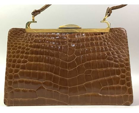 FAUX CROCODILE SKIN BAG, AND OTHER ITEMS  including a pair of gloves and two ceramic dogsdogs 28cm highQty: 5
