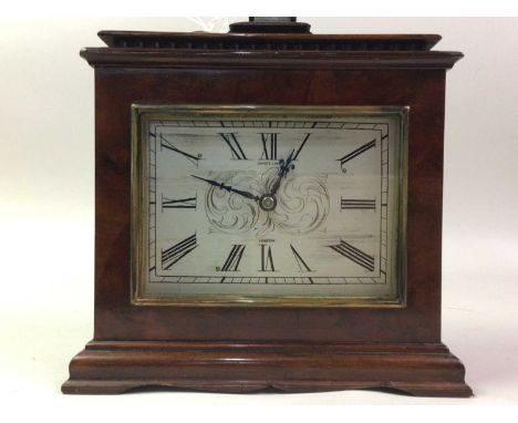 WALNUT BRACKET CLOCK, EARLY 20TH CENTURY by James Carr, Aberdeen23cm high including handle