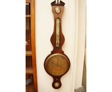 Large Victorian Banjo Barometer - 107cm H 