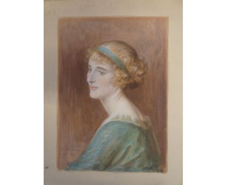 PERCY FREDERICK SEATON SPENCE (1868-1933), Portrait of a lady, signed in ink lower left " PERCY F. S. SPENCE JULY 1918", not 