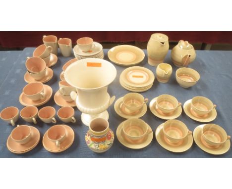 Susie Cooper tea set, Poole Pottery tea set, Poole Pottery vase & Wedgwood vase, etc