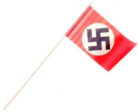 A rare original WWII Second World War Third Reich German Nazi Party Hitler Youth paper flag. Thin paper construction, with Na