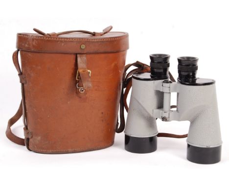 A pair of post WWII Second World War NY USA made United States Army 7x50 Optical &amp; Film Supply. Co in grey and black comp