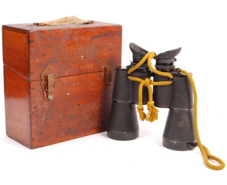 A rare pair of WWII Second World War 1937 Nippon Kagaku Nikko Imperial Japanese Navy naval binoculars. Type 1 10x70 Nippon Ka