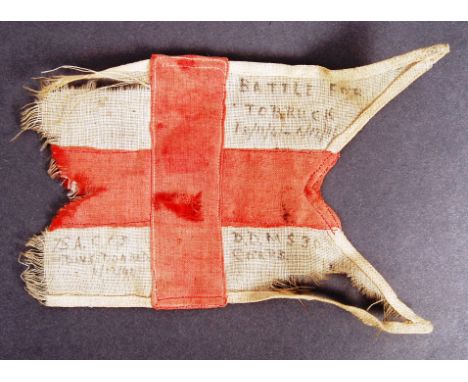 A rare and unique piece of military history - a DDMS 30 Corps (XXX Corps) staff car pendent flag, possibly that of General Fi