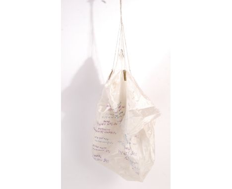 D-Day Interest - a rare WWII Second World War D-Day / Normandy Landings interest miniature replica parachute signed by the me