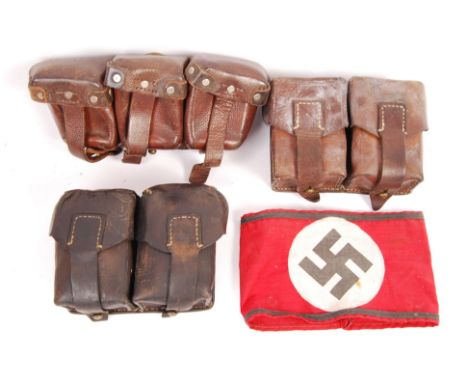 An original WWII Second World War Third Reich German Nazi Party members armband. Cotton construction, with black and white sw